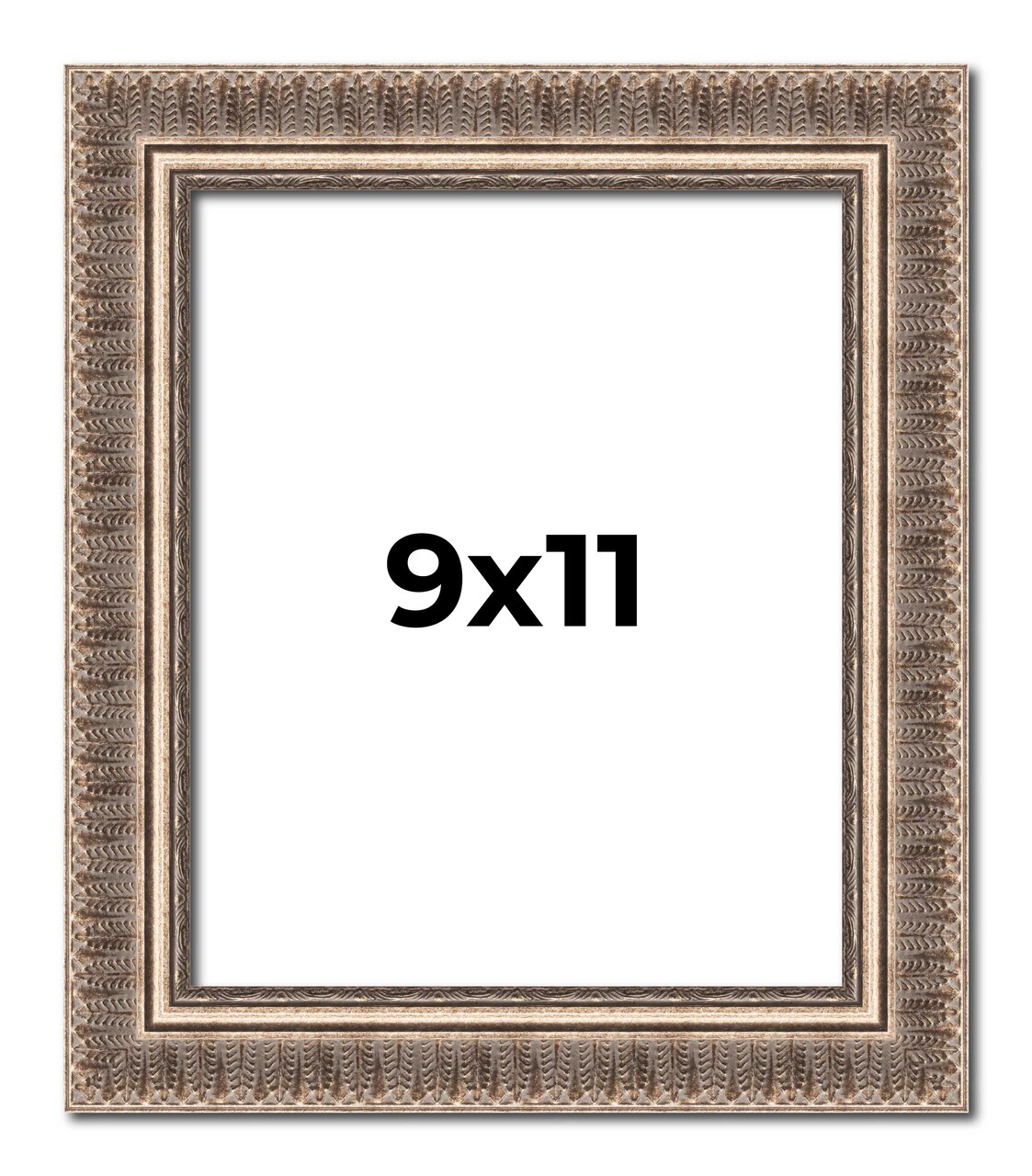 Photo Size Ornate Gold Picture Frame - UV Acrylic, Foam Board Backing, Hanging Hardware